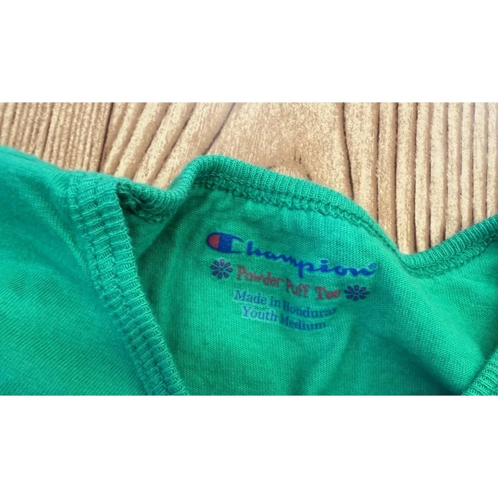 Youth Notre Dame Irish T-Shirt‎ Powder Puff Tee Medium Green Football